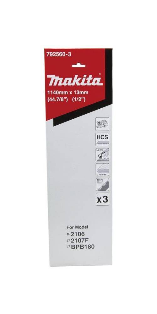 makita Bandsägeblatt 792560-3 L.1140mm B.13mm Zähne p.Zoll · 14