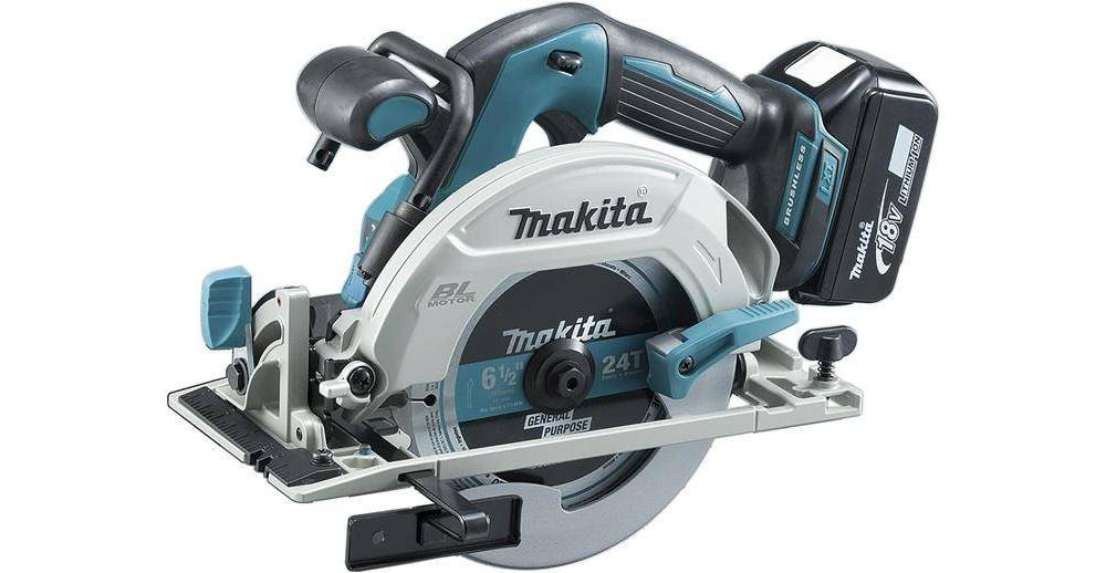 Makita DHS680RTJ Akku-Handkreissäge Schnitttiefe max. (90°) 57 mm 18 V 5 Ah