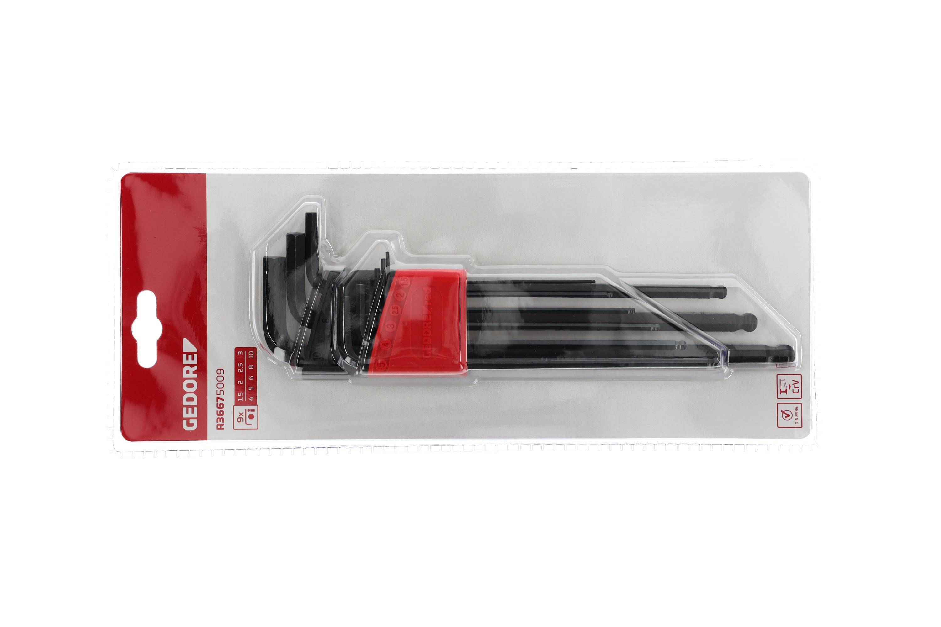 Gedore RED R36675009 Winkelschraubendreher-Set 9teilig