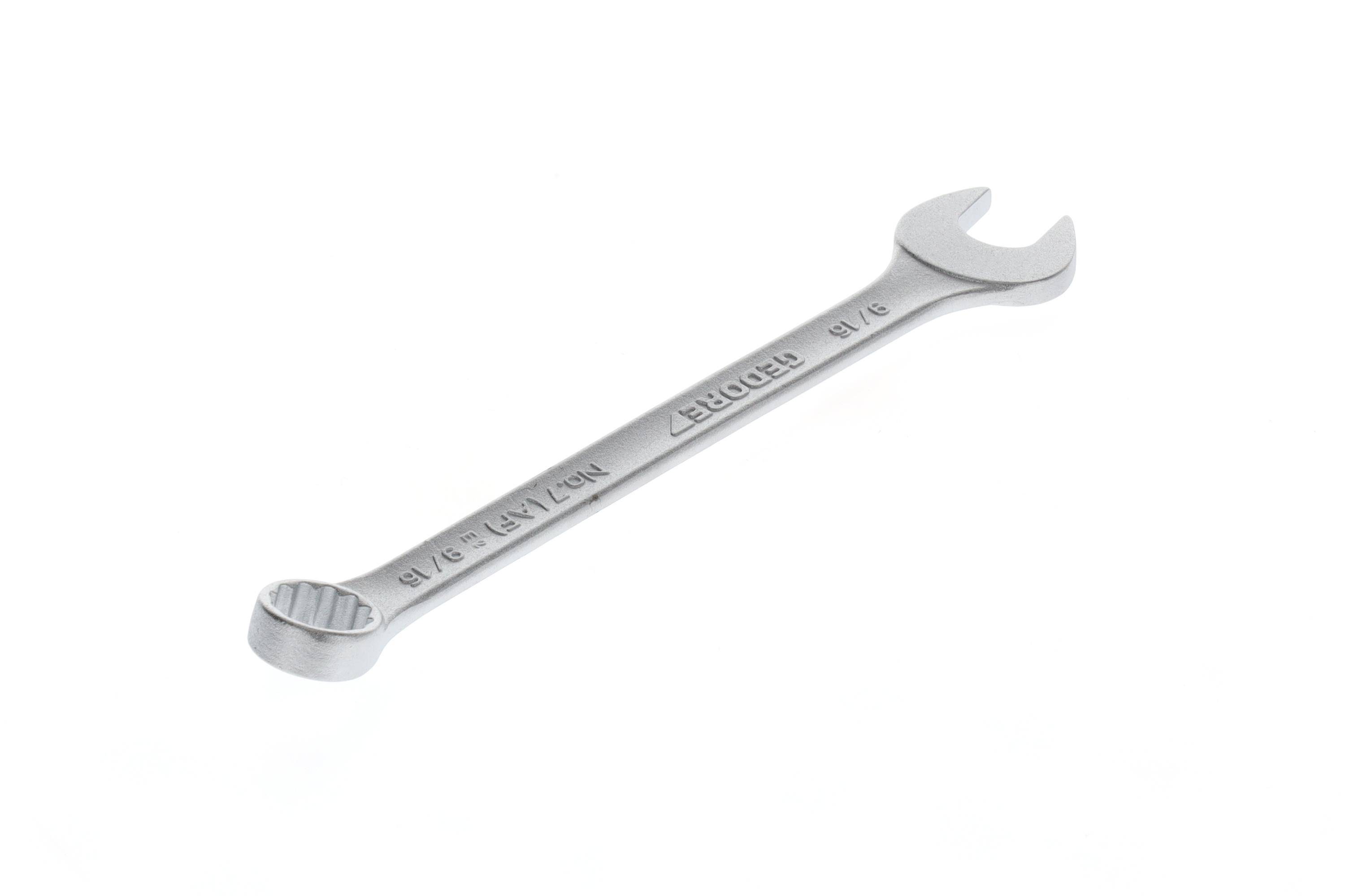 Ringmaulschlüssel Zollgrössen 6099510 SW 9/16 Zoll Länge 180 mm Ringbreite 21,0 mm Ringstärke 9,0 mm Maulbreite 31,8 mm