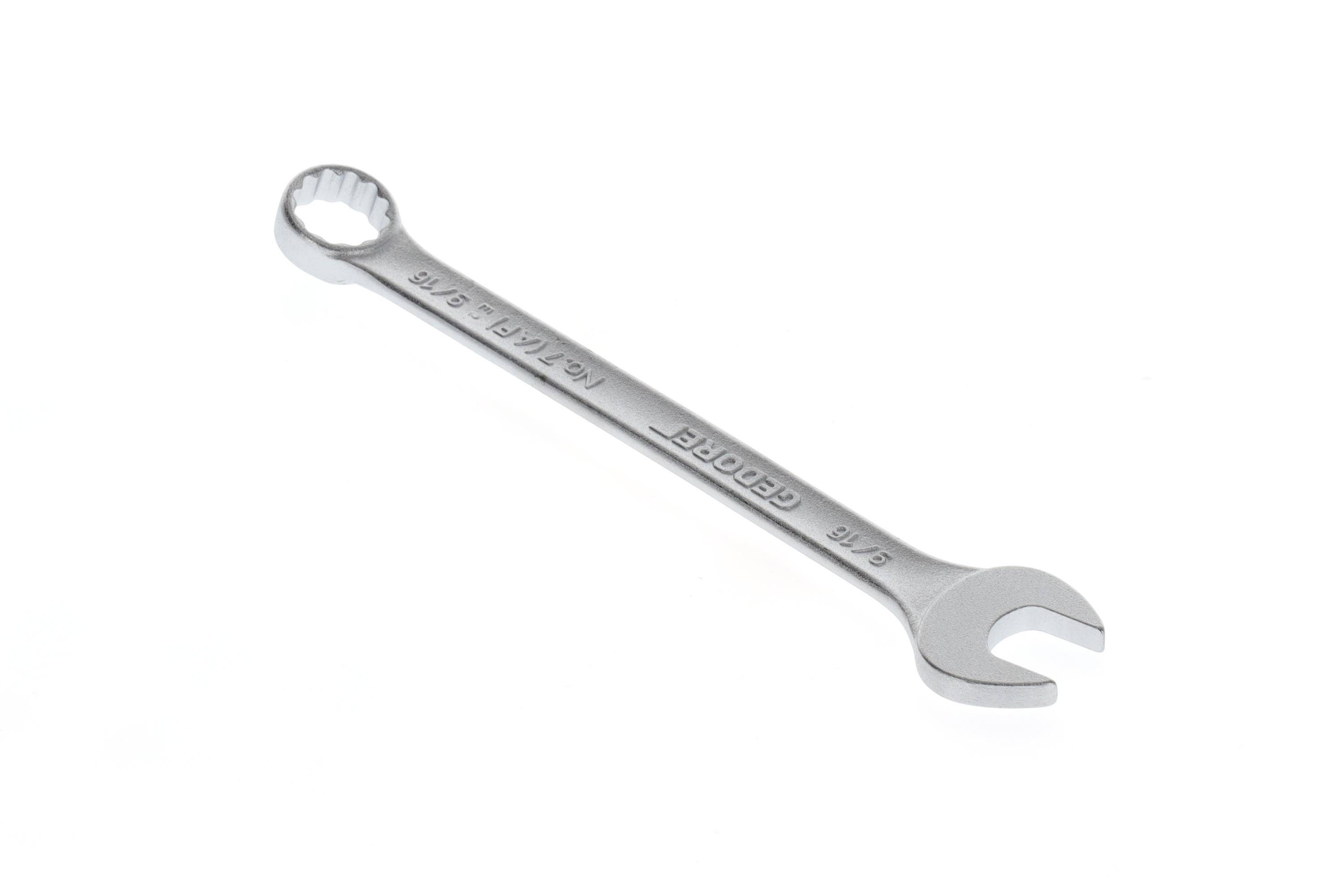 Ringmaulschlüssel Zollgrössen 6099510 SW 9/16 Zoll Länge 180 mm Ringbreite 21,0 mm Ringstärke 9,0 mm Maulbreite 31,8 mm