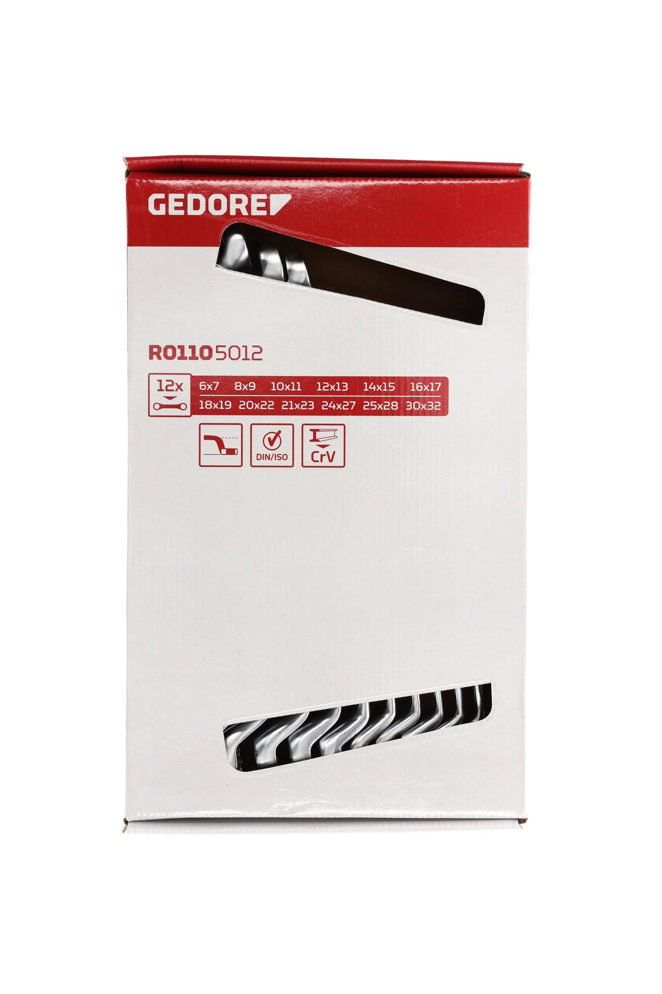 Gedore RED 3300928 R01105012 Doppel-Ringschlüssel-Satz 12teilig Schlüsselweite (Metrisch) 6 - 32mm
