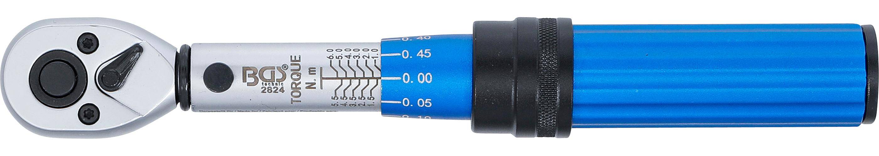 BGS technic Drehmomentschlüssel | Abtrieb Außenvierkant 6,3 mm (1/4")