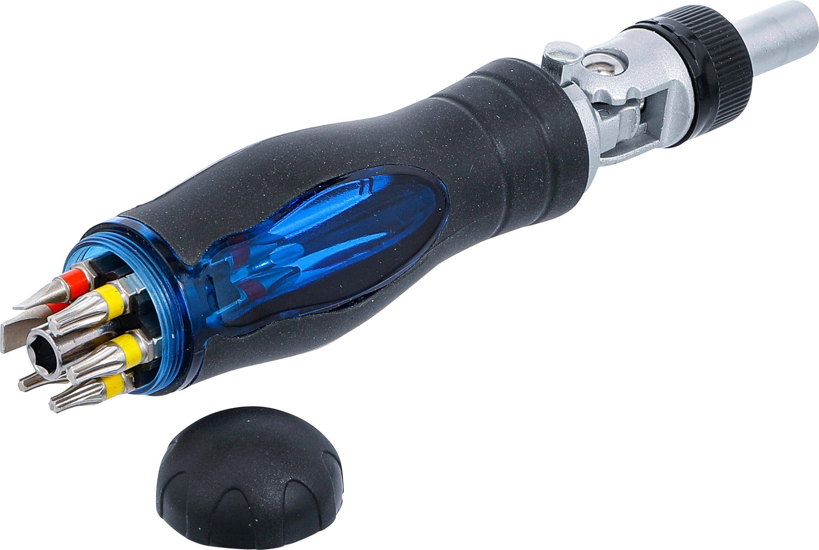 BGS 70053 Gelenk-Schraubendreher-Bit-Satz 14-tlg. mit Ratschen-Drehgriff, umschaltbar