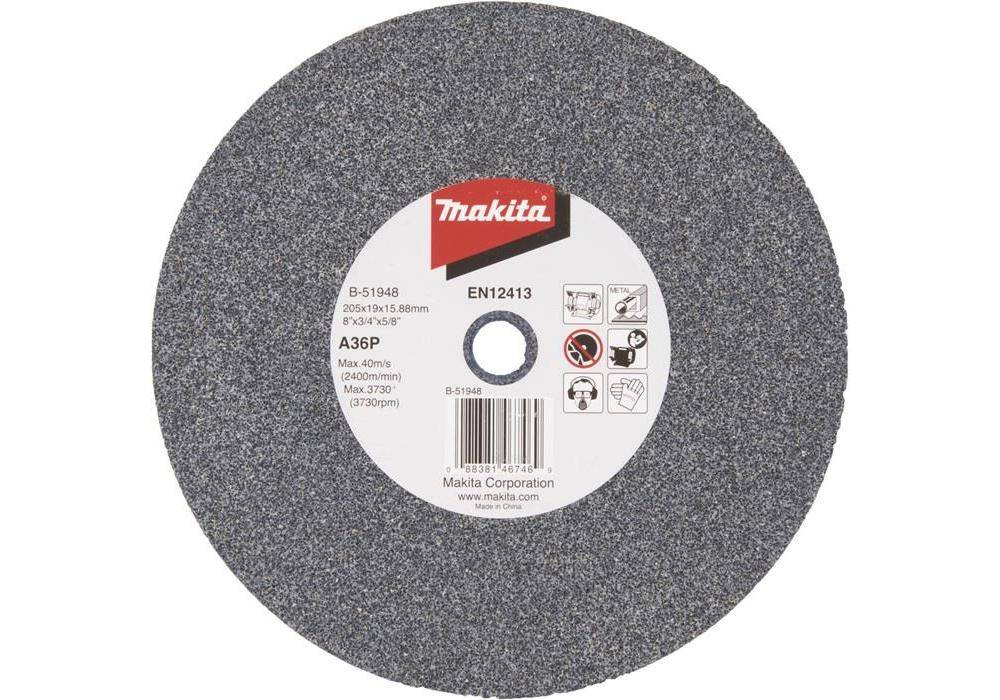 makita Schleifstein B-51948 D.205mm B.19mm Bohrung 15,88mm A60M