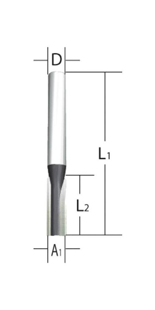 makita Nutfräser D-47379 D.3mm L.51mm Schaft-D.8mm Einschneider
