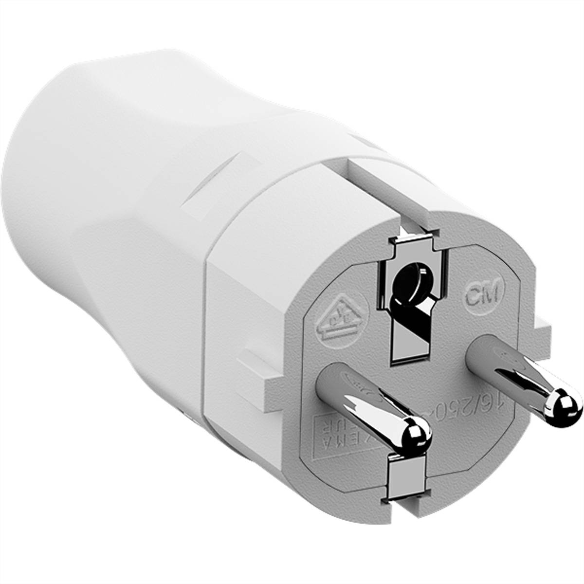 Bachmann 960.201 Schutzkontaktstecker Polyamid 250 V Weiß IP20