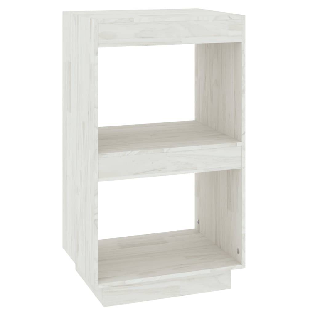 vidaXL Bücherregal Weiß 40x35x71 cm Massivholz Kiefer