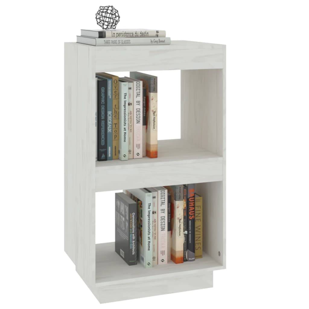 vidaXL Bücherregal Weiß 40x35x71 cm Massivholz Kiefer