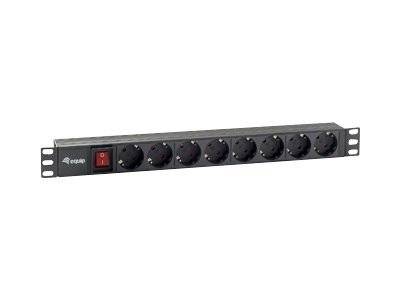 Equip 19 Steckdosenleiste CEE7/7 90°->8xSchuko+Switch Pla. Multimedia-Technik Steckdosenleisten