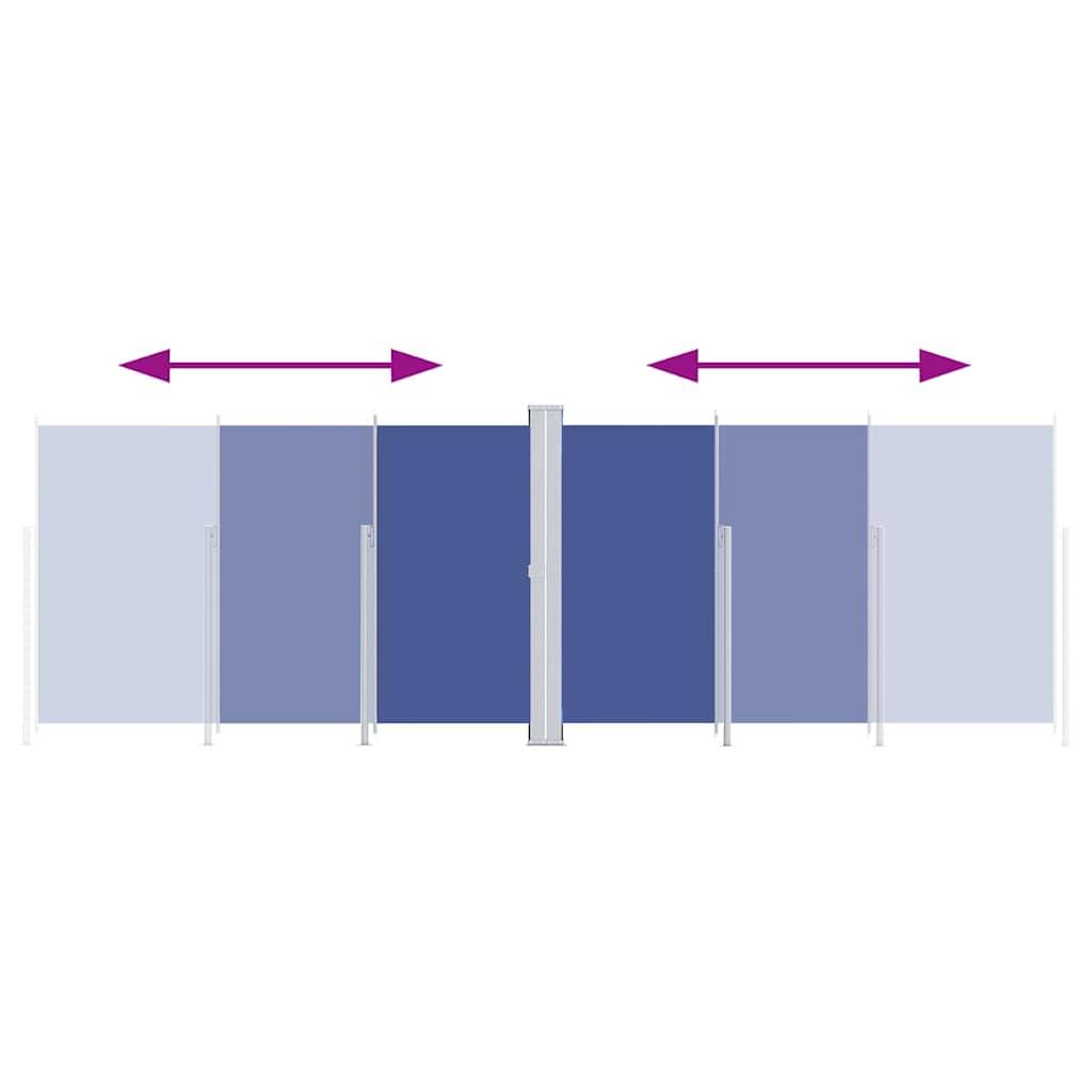 vidaXL Seitenmarkise Ausziehbar Blau 200x600 cm
