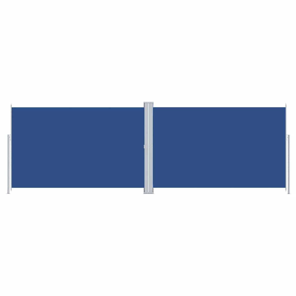 vidaXL Seitenmarkise Ausziehbar Blau 220x600 cm