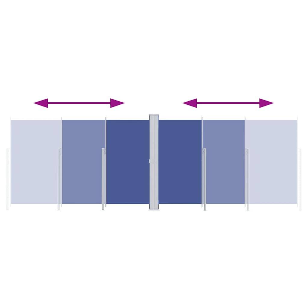 vidaXL Seitenmarkise Ausziehbar Blau 220x600 cm