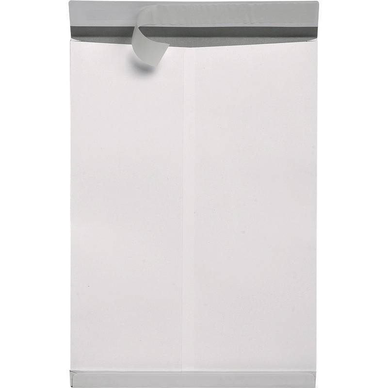 BONG Versandtasche DIN C4 mit Seitenfalte und 20 mm Stehboden, weiß, mit Fenster