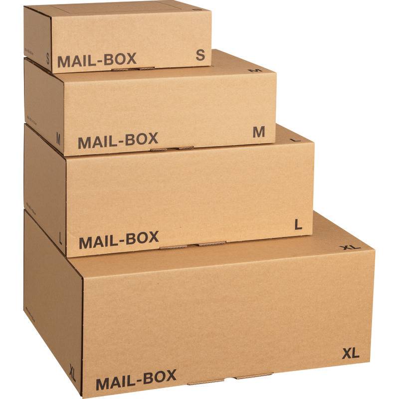 SMARTBOXPRO Paket-Versandkarton MAIL BOX, Größe: S, braun