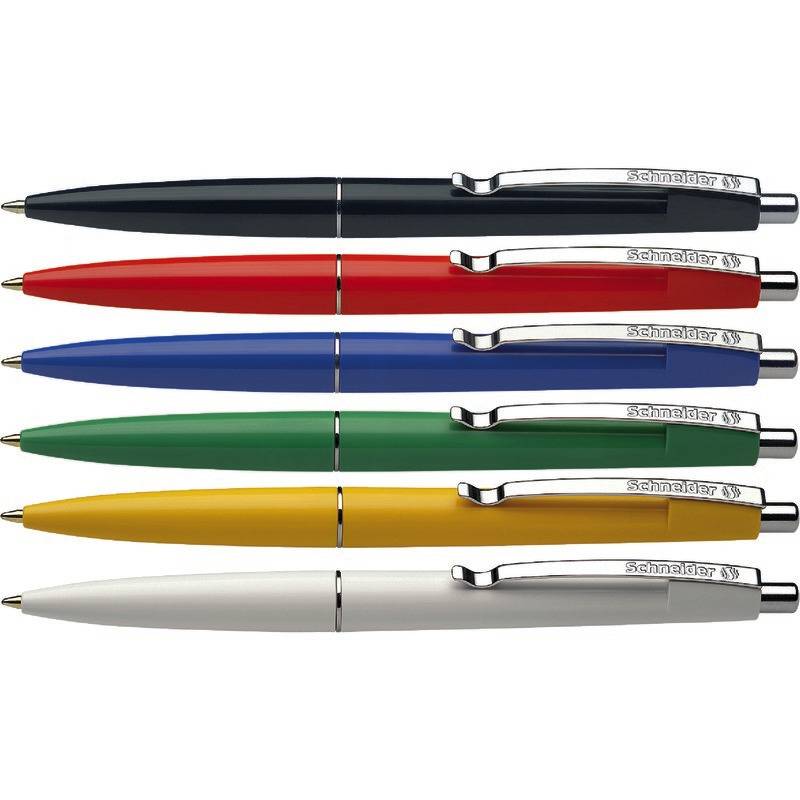 SCHNEIDER Druckkugelschreiber OFFICE/ K15, Box mit 50 farbsortierten Stiften, farbig sortiert