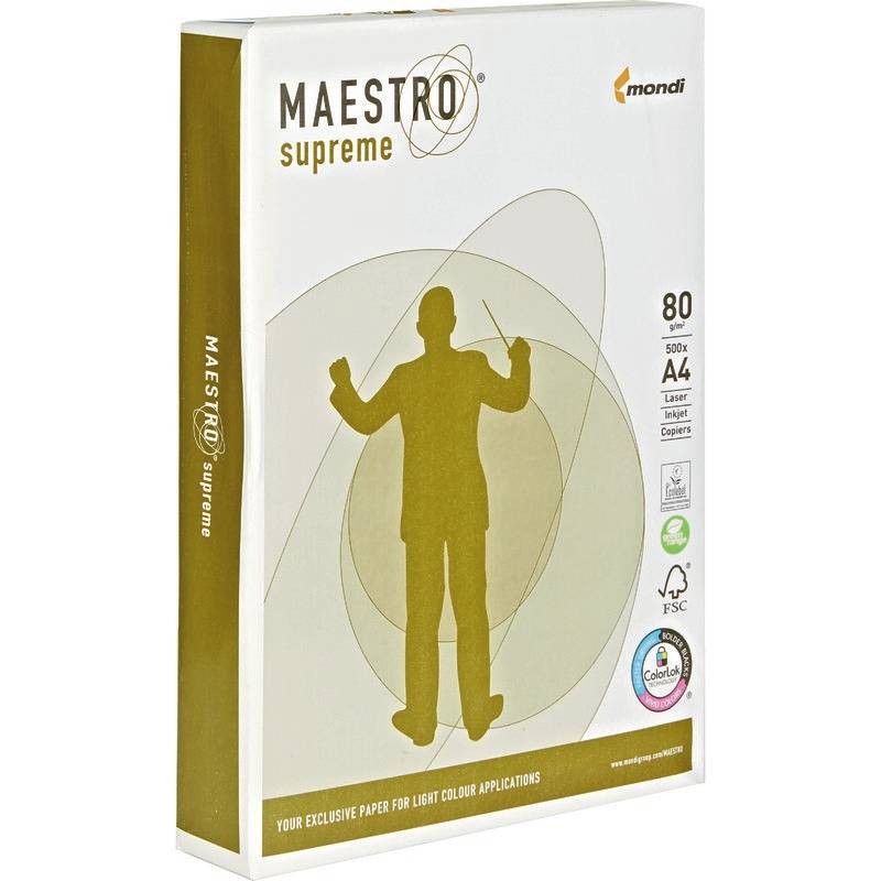 MONDI - Maestro Kopierpapier 9407A80S DIN A4 80g hf ws 500 Bl./Pack. - Normal/Kopierpapier - Normal/Kopierpapier - 80 g/