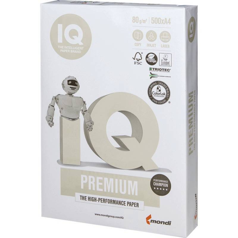 Kopierpapier IQ Premium, DIN A4, 80 g/m²