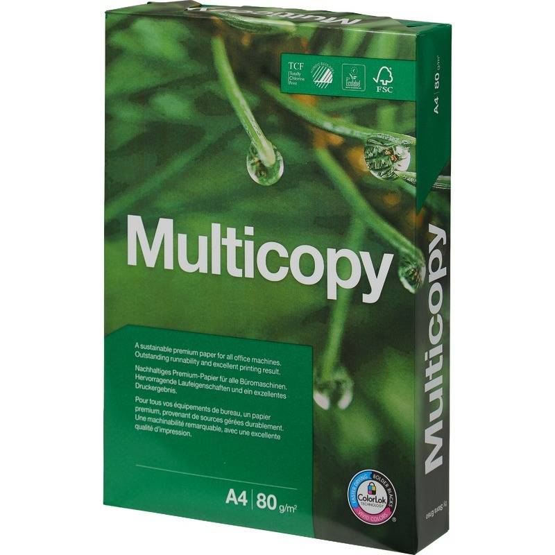 MULTICOPY THE RELIABLE PAPER Kopierpapier 88046505 A4 80g 500Bl.