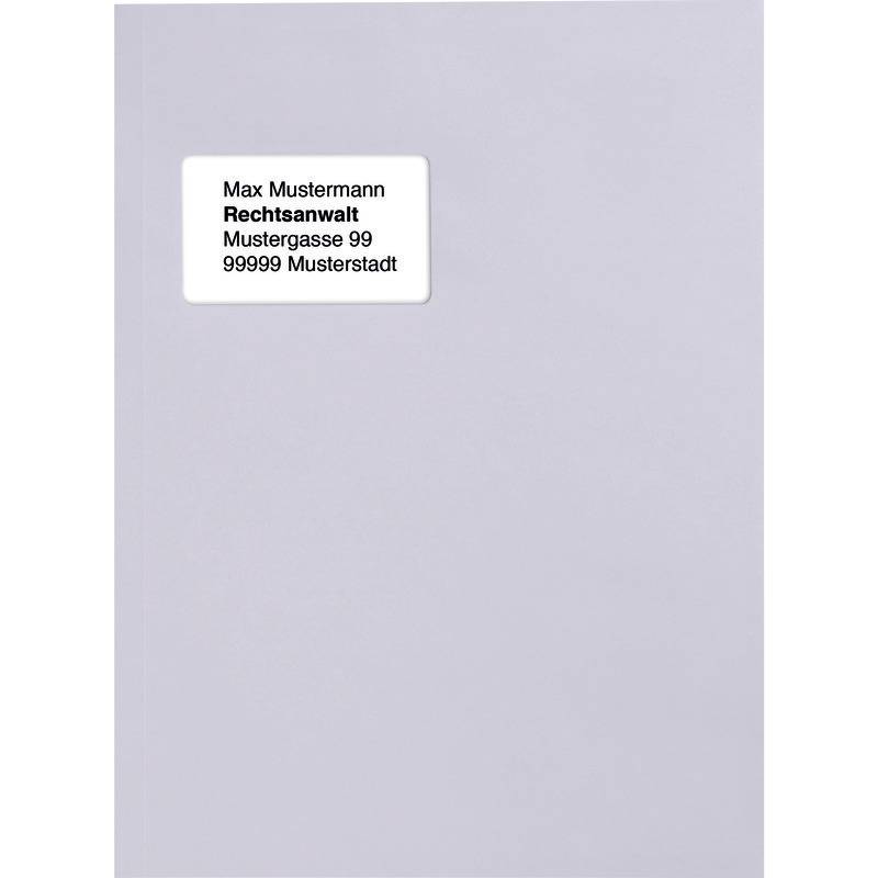 Faltentasche DIN C4, 20 mm Falte, haftklebend, weiß, mit Fenster, Pack: 250 Stüc