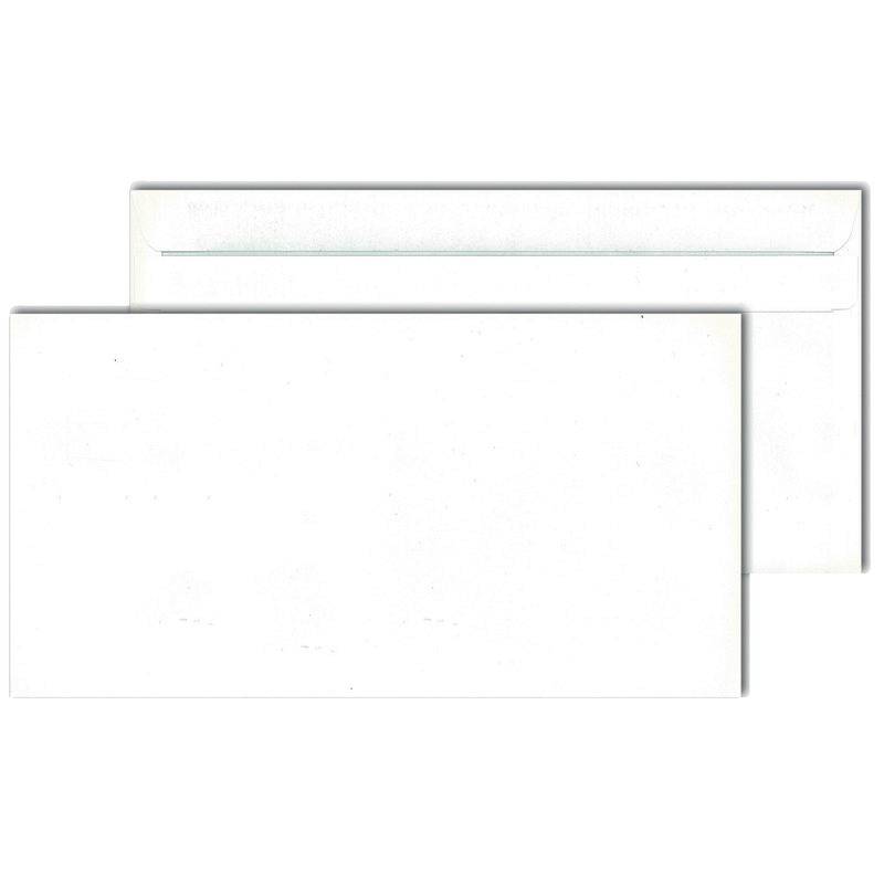 Briefumschlag Kompakt, 125 x 235 mm, weiß selbstklebend, 75 g/m², grauer Innendr