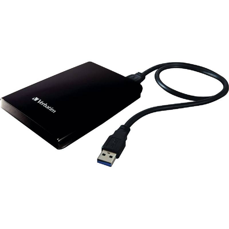 Verbatim Festplatte HDD 2.5" / 6,35 cm, 5400RPM, USB 3.0, 2TB, schwarz