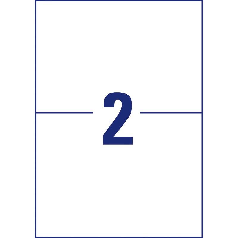 AVERY® Zweckform LR3655 Recycling Universal-Etiketten, 210 x 148 mm, 100 Bogen/2