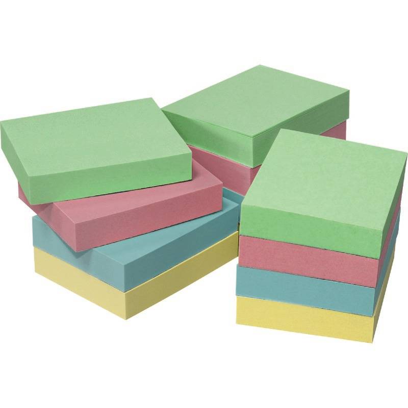 INFO NOTES Recycling Haftnotizen Nature Notes, farbsortiert, 50 x 40 mm, 12 Blöc