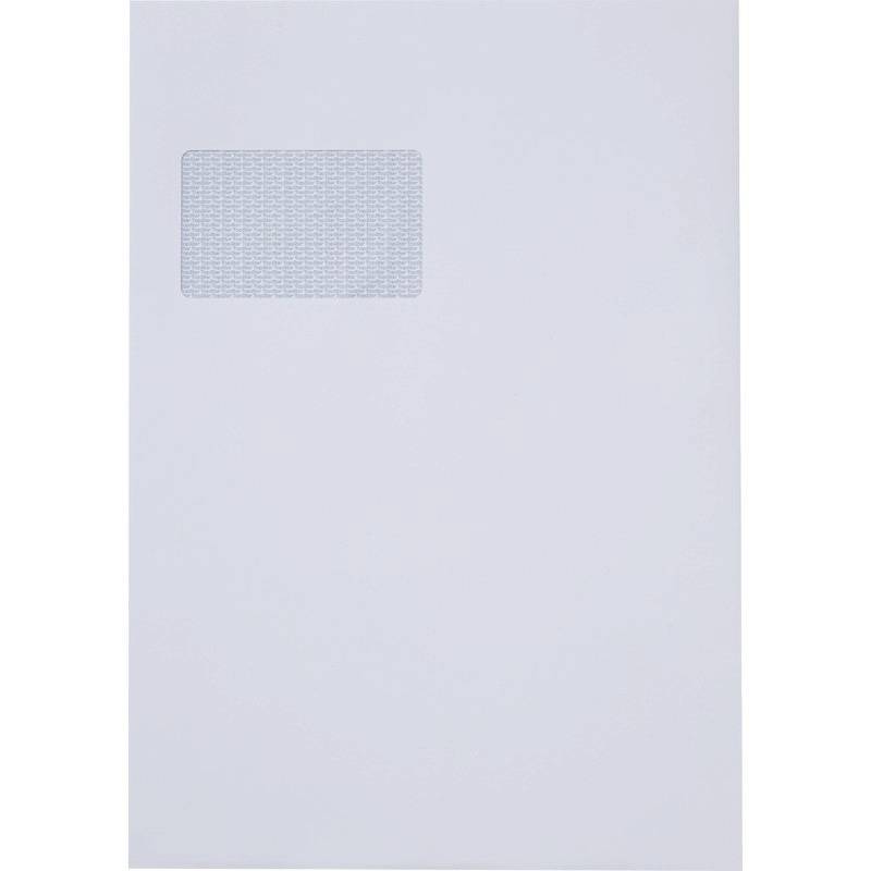 TopSTAR Versandtasche DIN C4, 229 x 324 mm, haftklebend, weiß, mit Fenster, 120