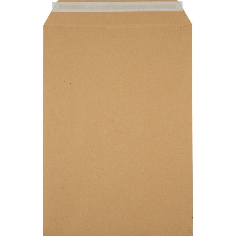 Versandtasche DIN C4, haftklebend, Fenster, braun, 90 g/m², 250 Stück
