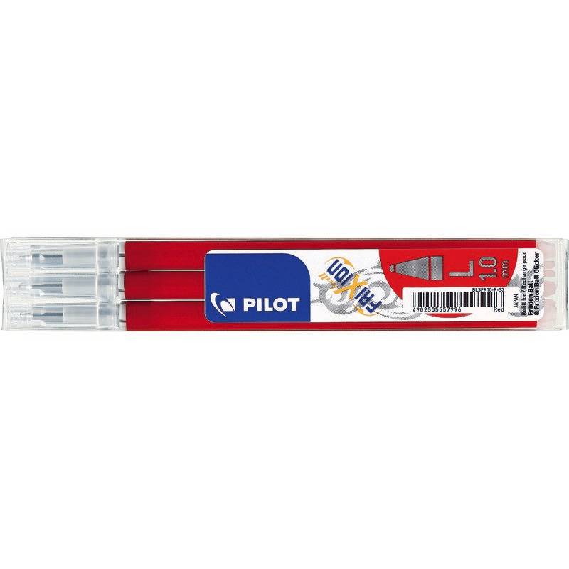 PILOT Tintenrollermine FriXion BLS-FR10, 3er Etui, rot