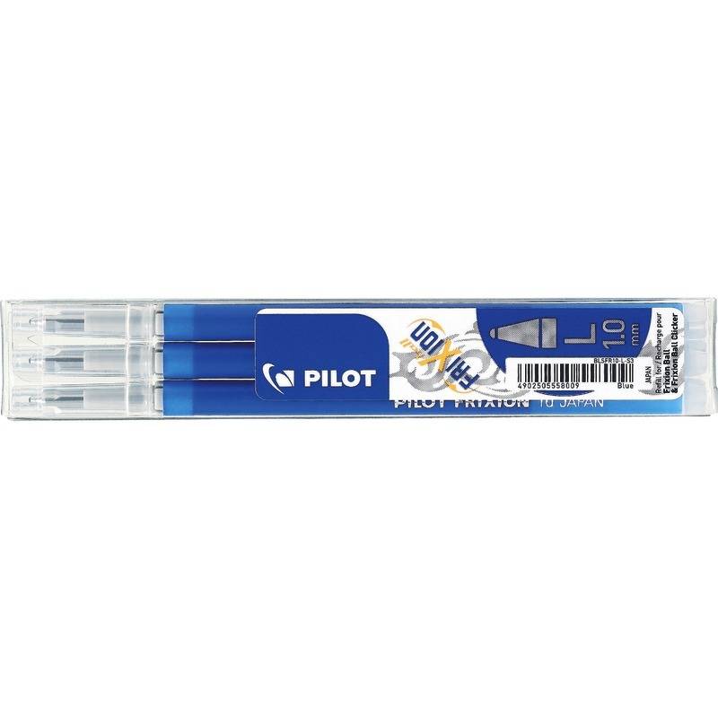 PILOT Tintenrollermine FriXion BLS-FR10, 3er Etui, blau