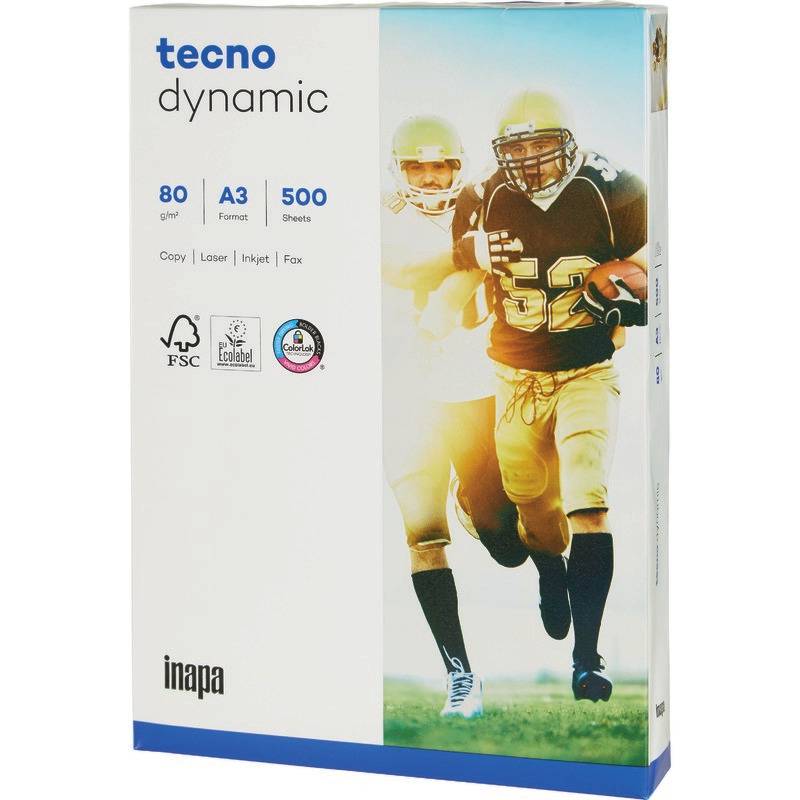 Kopierpapier tecno® dynamic, DIN A3, 80 g/m², Pack: 500 Blatt