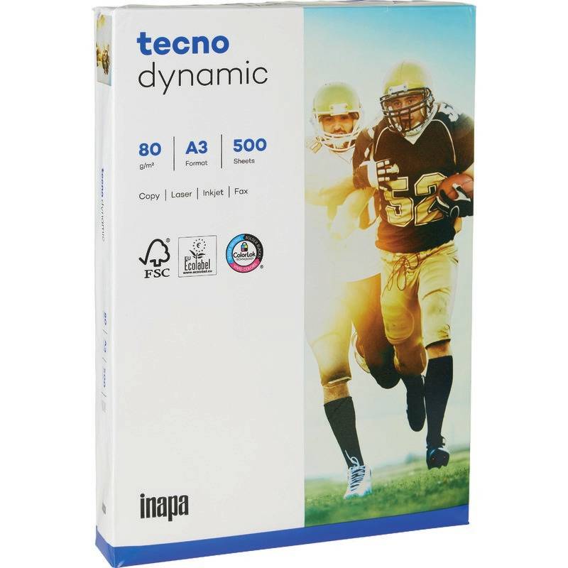Kopierpapier tecno® dynamic, DIN A3, 80 g/m², Pack: 500 Blatt