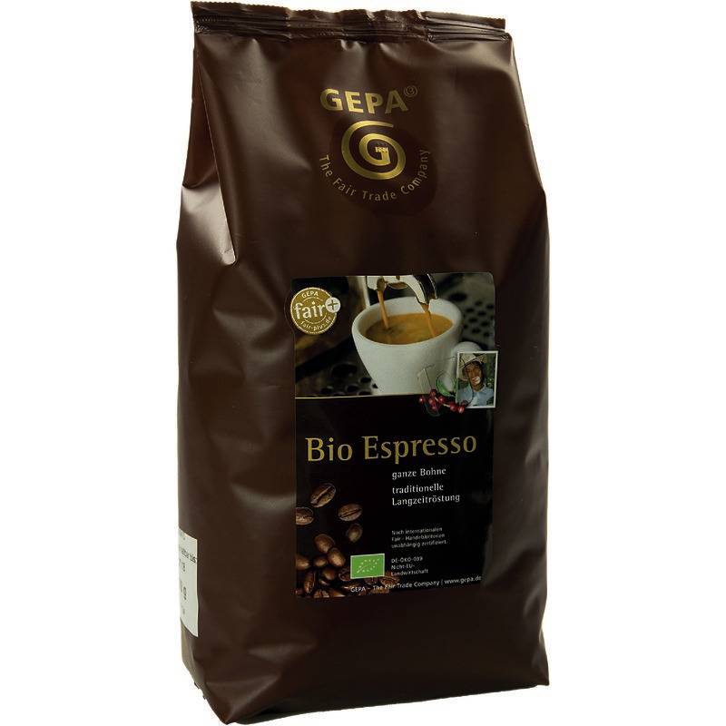 GEPA bio&fair Espresso, 1.000 g, Bohnen