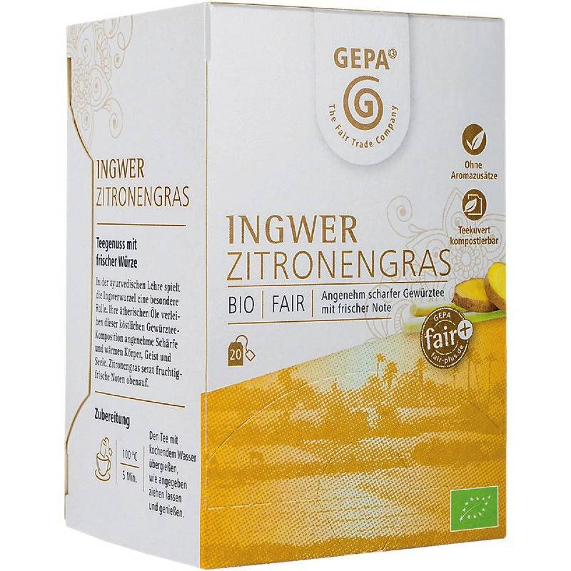 GEPA Bio Ingwer Lemongrass Tee