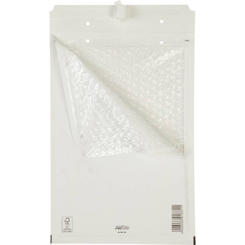 Bong Luftpolstertasche AirPro W16, Innenmaß: 220 x 340 mm, weiß, Pack 100 Stück