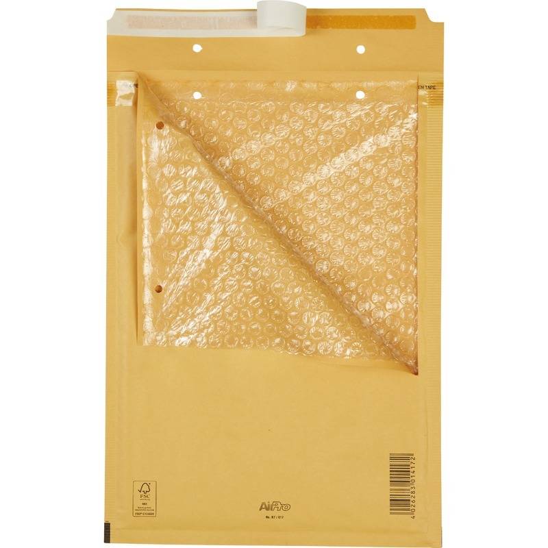 Bong Luftpolstertasche AirPro B17, Innenmaß: 230 x 340 mm, braun, Pack 100 Stück