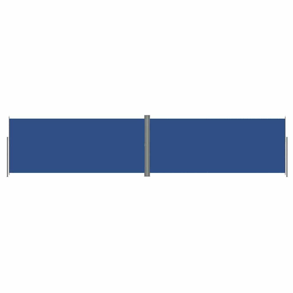 vidaXL Seitenmarkise Ausziehbar Blau 220x1000 cm