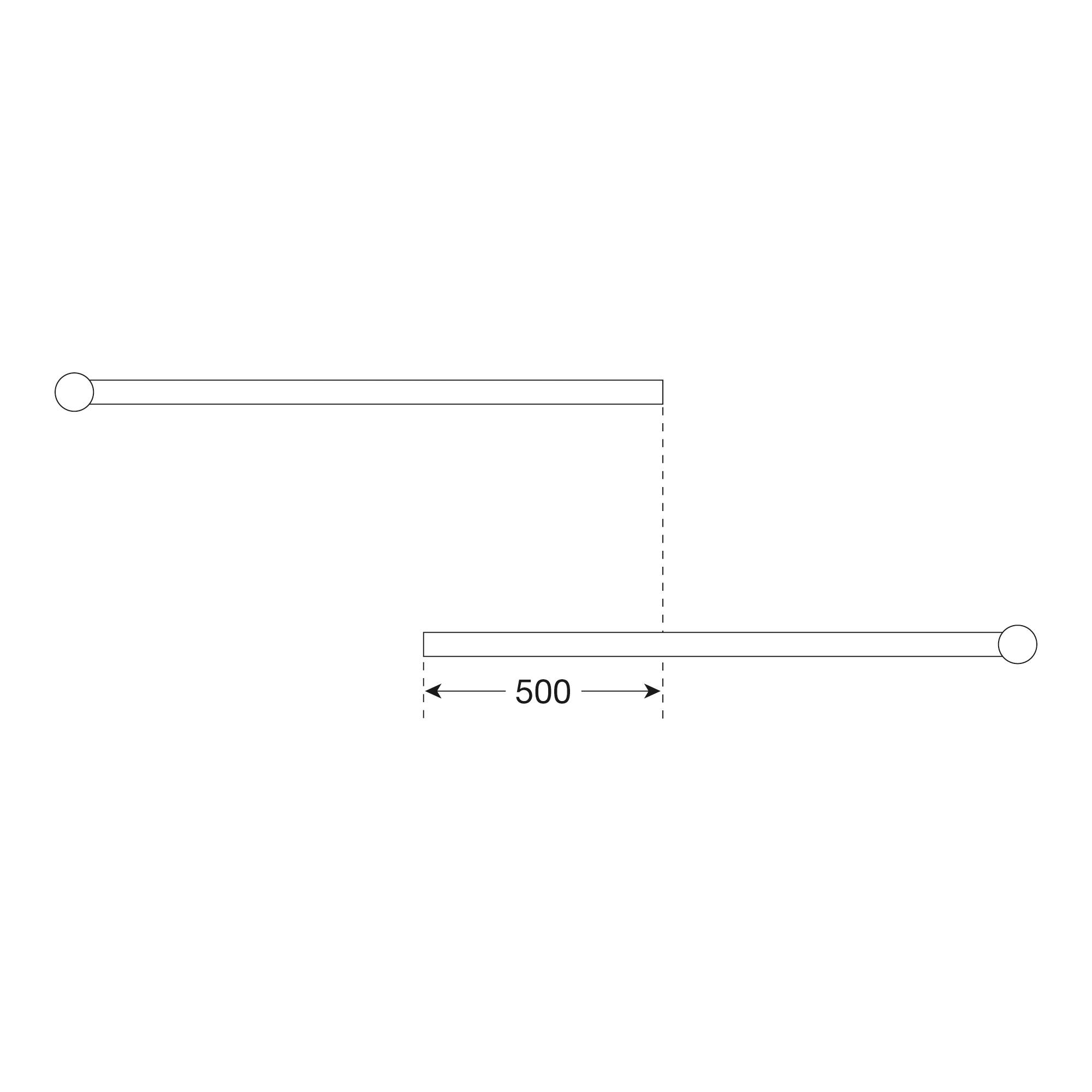 MOR221.27.058: MORION-Gatterschranke, zweiseitig, feuerverzinkt und rot-weiß lackiert, horizont
