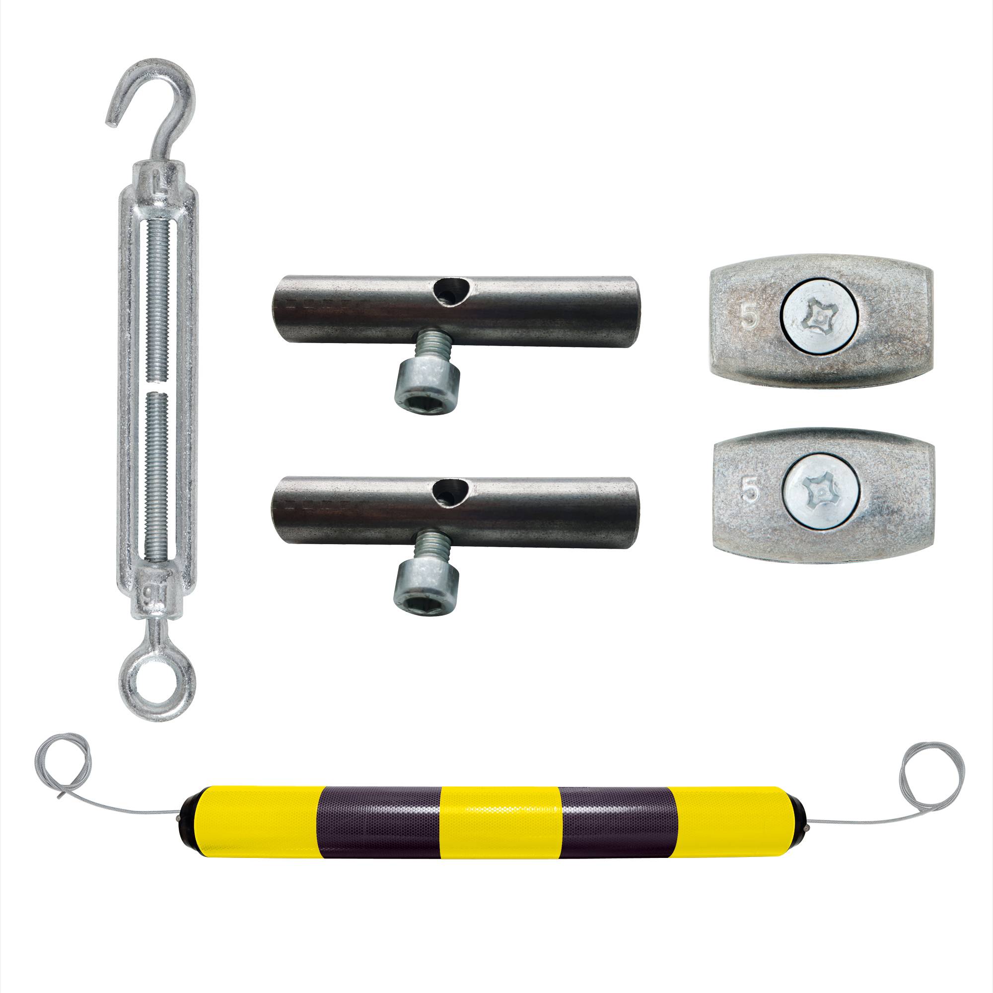 LeitPin-Boje, Polyethylen, gelb reflektierend mit schwarzen Streifen, komplett m