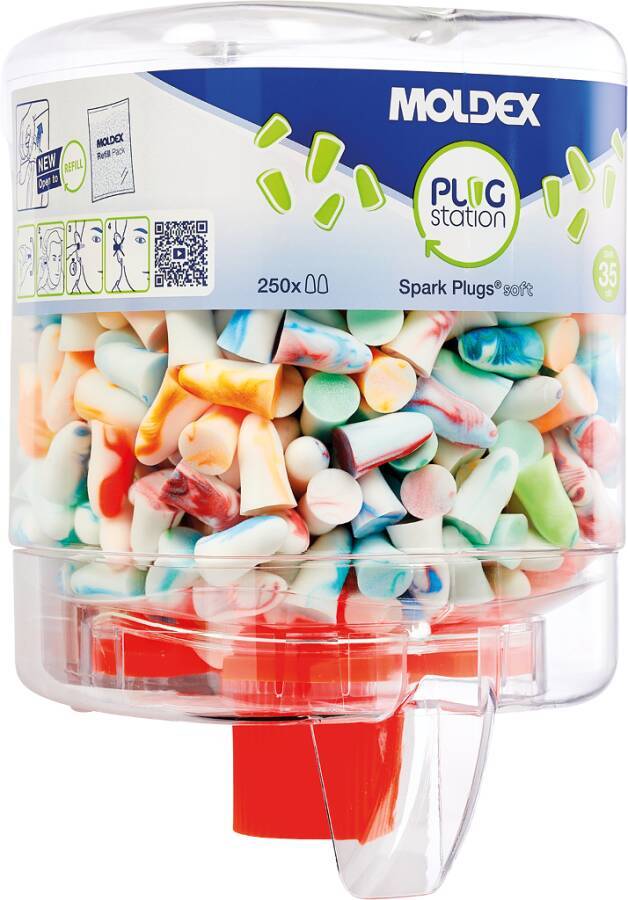 Gehörschutzspender PlugStation 782501 Größe uni Inhalt 1 Spender inkl. 250 Paar Stöpsel Spark Plugs® SNR 35 dB