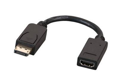 EFB-Elektronik - Videoadapter - DisplayPort männlich zu HDMI weiblich - Schwarz - aktiv, Support von 4K 30 Hz