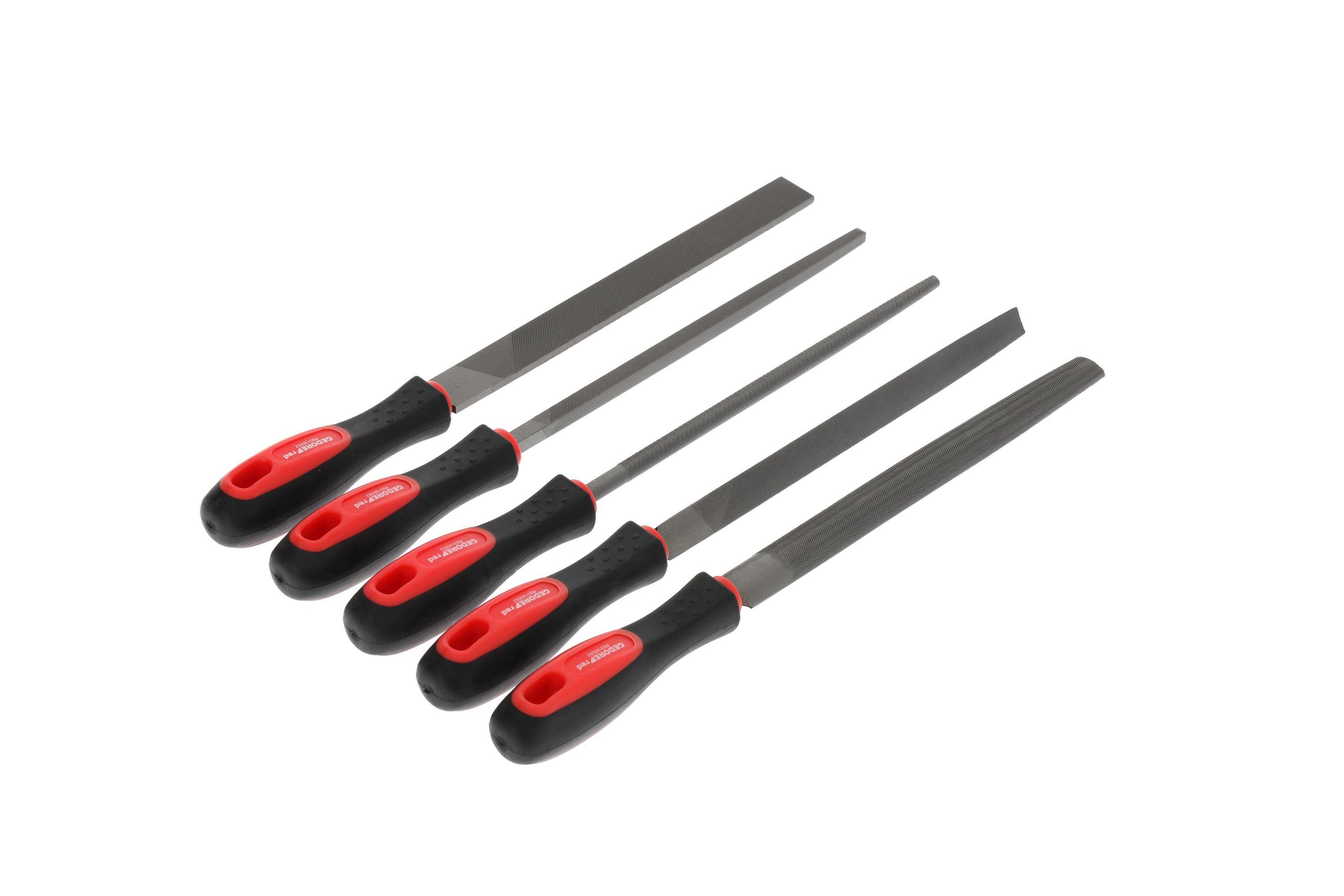 Gedore RED 3301597 Feilensatz 3-kant + 4-kant + flach + rund + halbrund 5-teilig Länge 310 mm 1 St.
