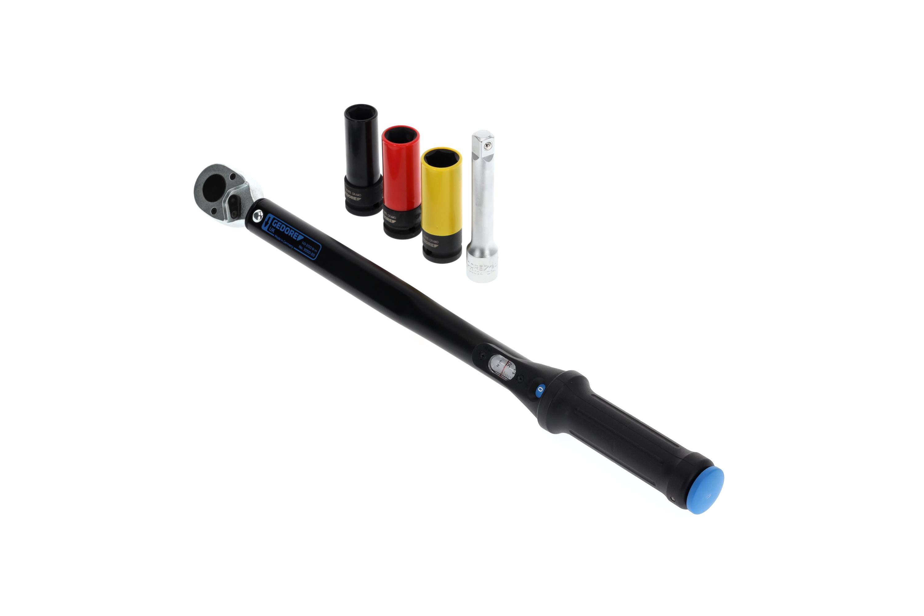 GEDORE 3550-UK-LS4 Drehmomentschlüssel TORCOFLEX UK Set 1/2" 40-200 Nm