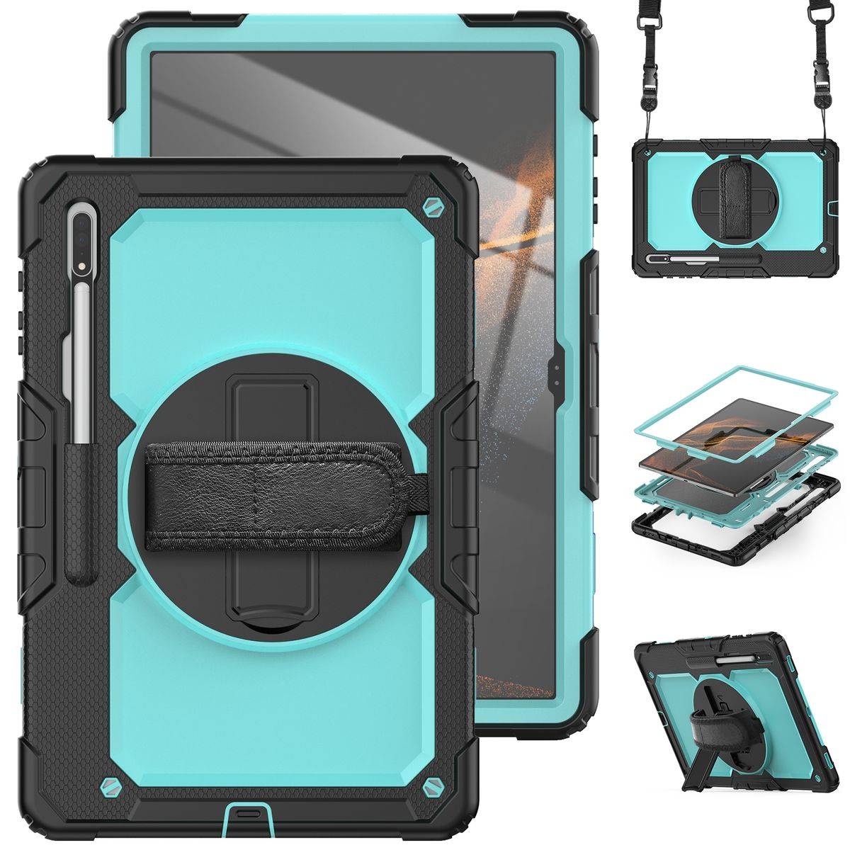 Für Xiaomi 14 Pro View Spiegel Handy Smart Cover Wake UP Funktion Case Dunkelblau