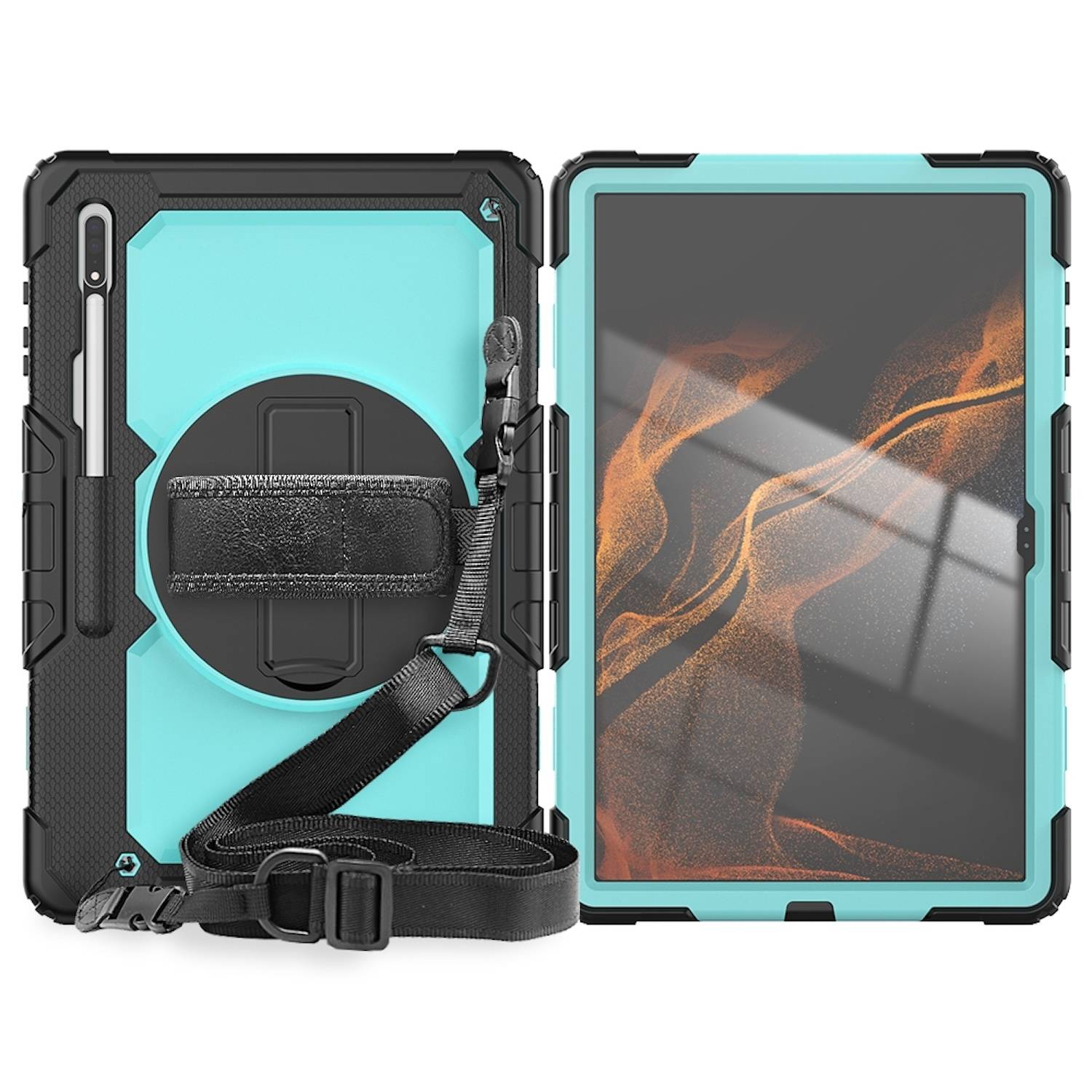 Für Xiaomi 14 Pro View Spiegel Handy Smart Cover Wake UP Funktion Case Dunkelblau