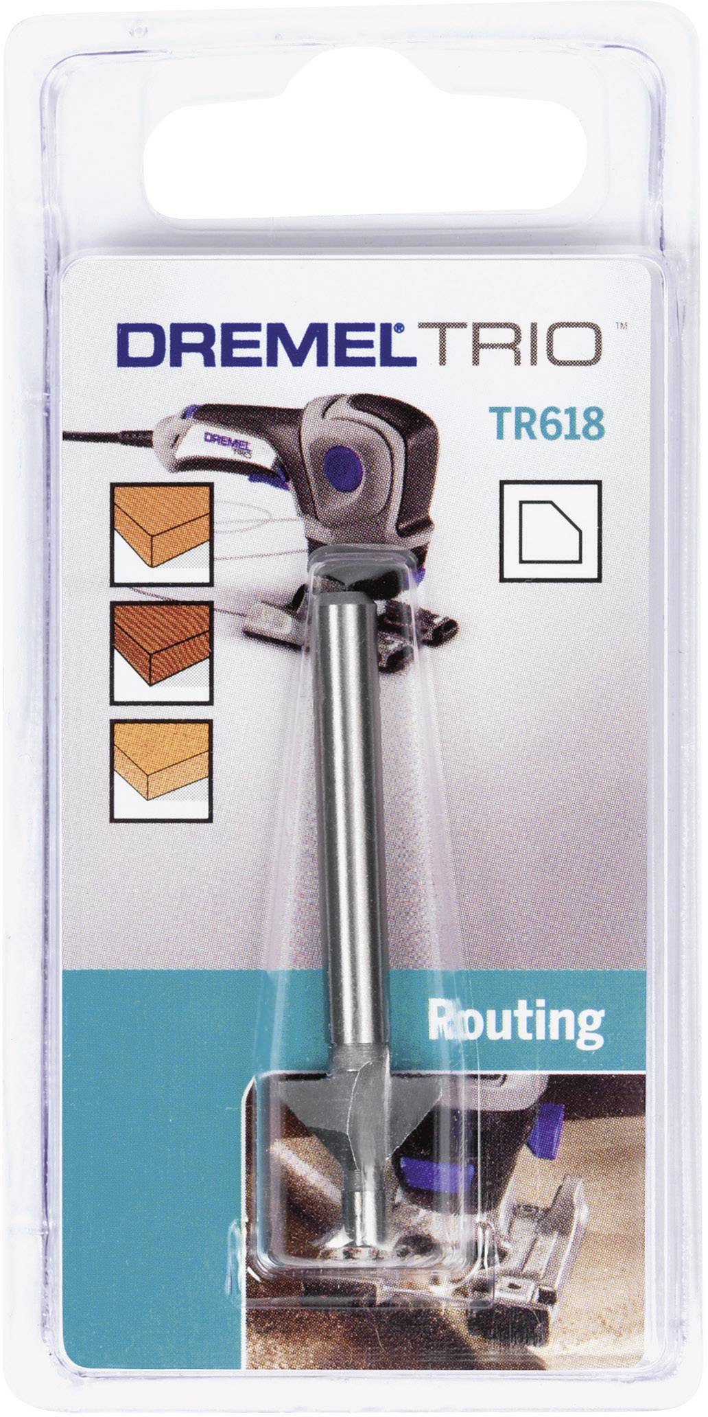 Dremel 2615T618JA Fasenfräser TR618 Kugel-Durchmesser 9.5mm Schaft-Ø 4.8mm