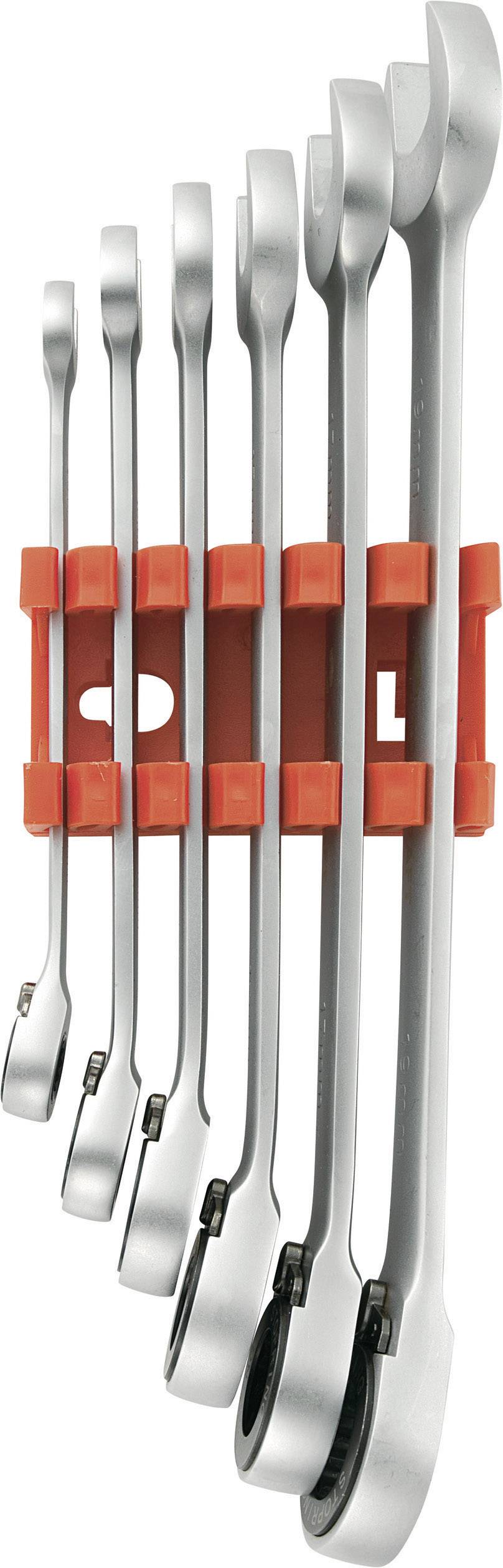 TOOLCRAFT 824124 Knarren-Ring-Maulschlüssel-Satz 6teilig Schlüsselweite (Metrisch) 8 - 19mm