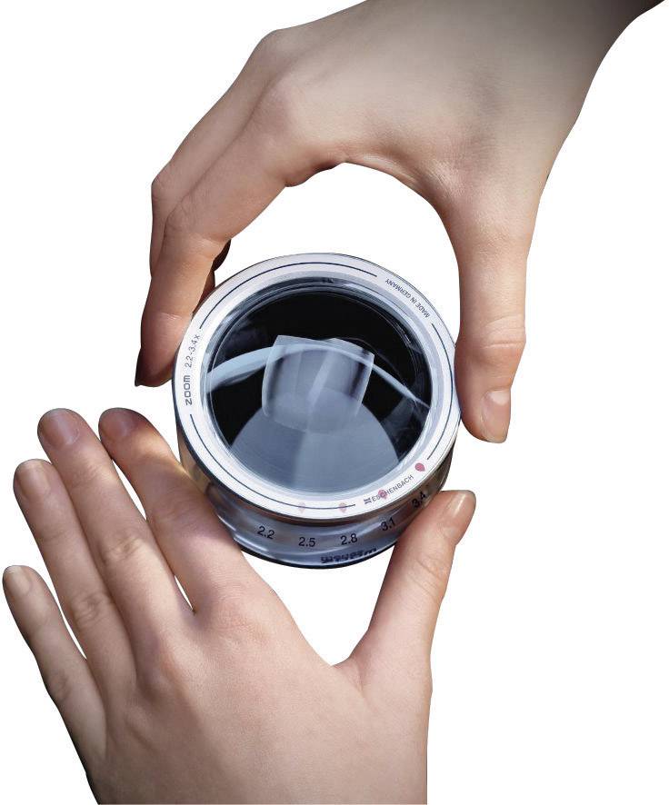 Eschenbach 14388 MENAS ZOOM Handlupe Vergrößerungsfaktor: 3.4 x Linsengröße: (Ø) 65 mm